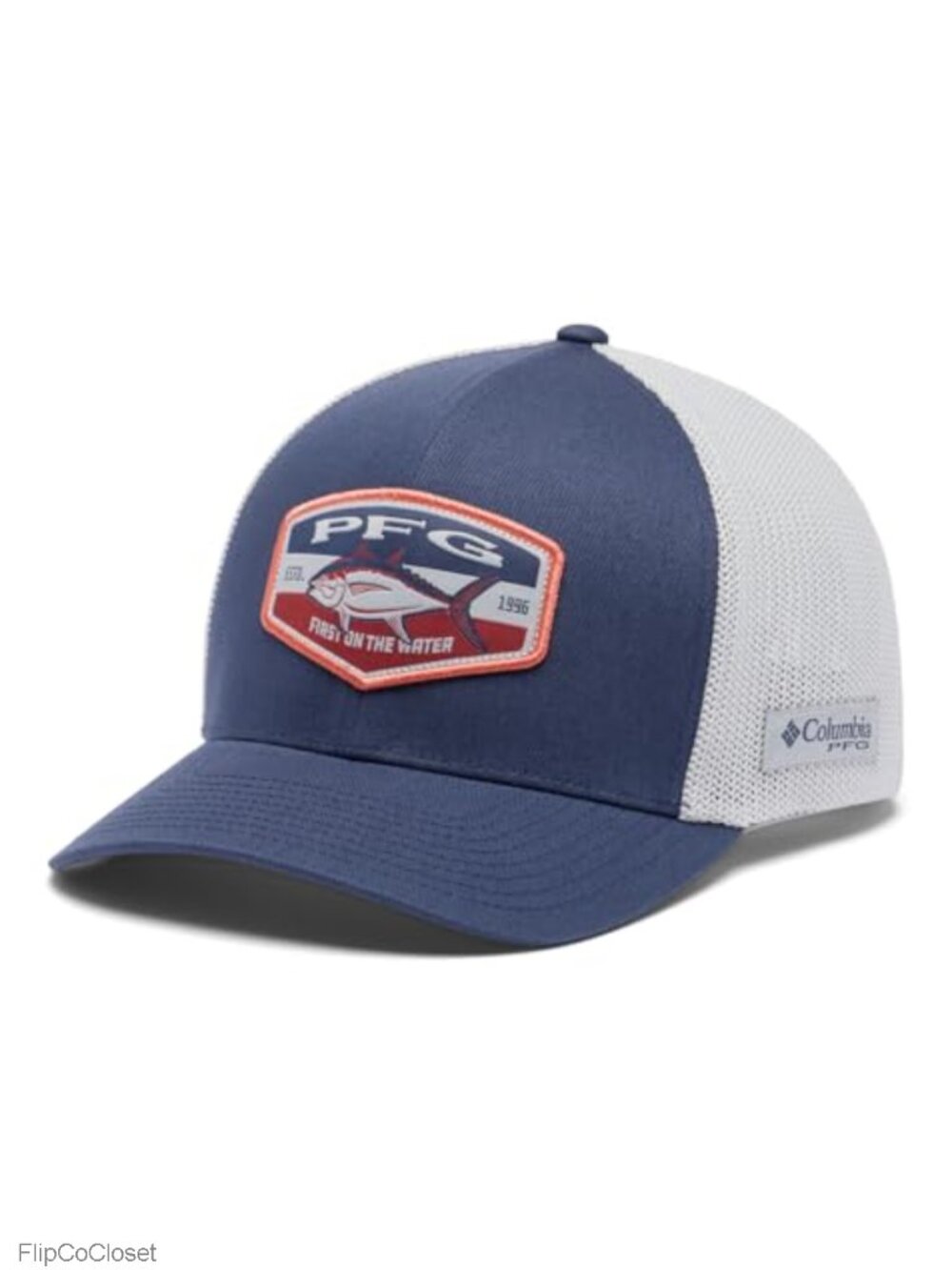 Columbia PFG Patch Mesh Ball Cap Cotton Flexfit Fishing Hat
